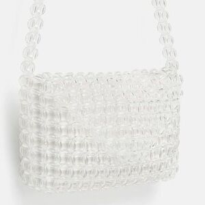 Zara Trafaluc Clear Beaded Purse